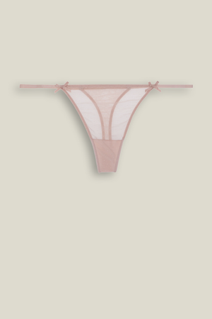 Thong - Spotted Tulle / Rose